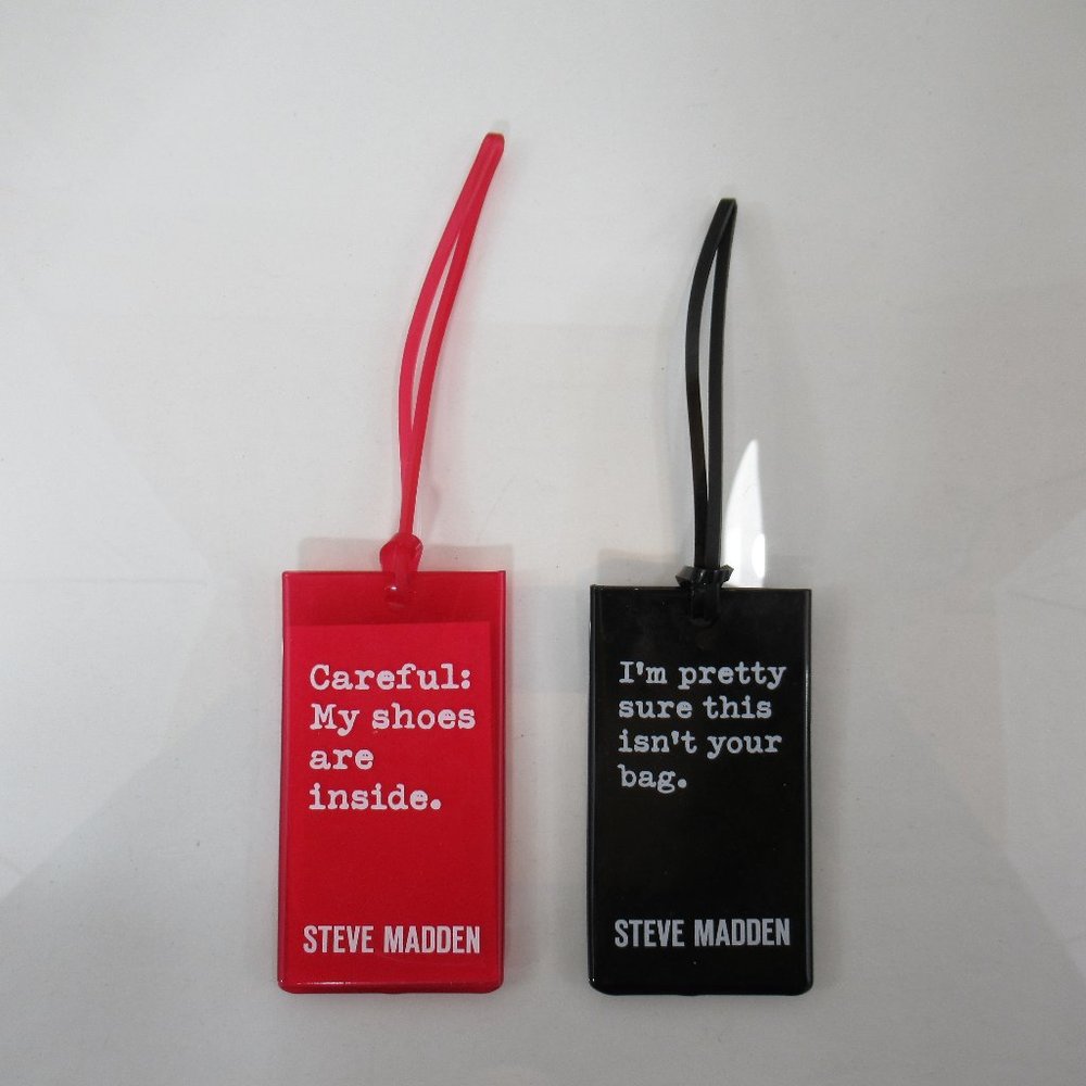 Steve Madden Luggage Tag Humor 2 Pack